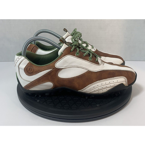 FootJoy Shoes - Footjoy Womens LoPro Golf Shoes - Size 8 1/2 M - Brown White - 97114 Golf Cleats